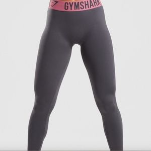 Gymshark Fit Leggings Charcoal and Dusky Pink S